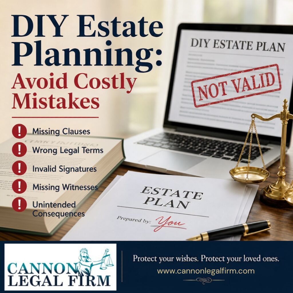 DIY Estate Planning. list of mistakes in diy estate planning. Logo