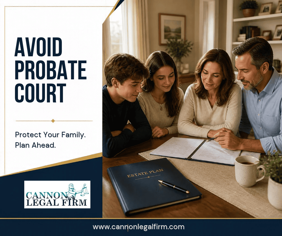 avoid probate. family looking at paperwork